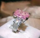 Moissanite pink ring