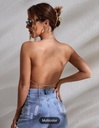 Multicolore lace UP top