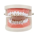 2 pcs teeth jewelry rose gold