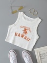 Letter print tank top