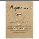 3 pack vintage zodiac necklace