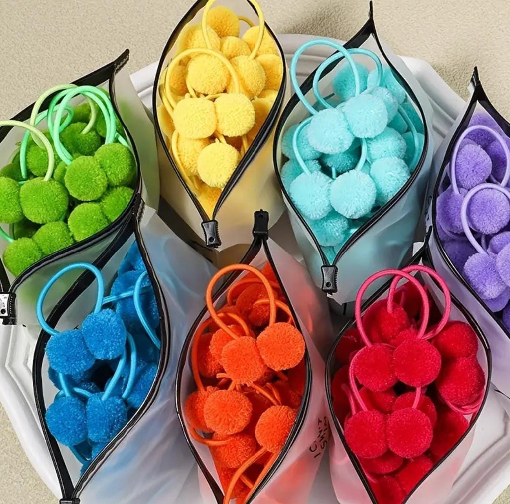 10 pcs candy ball hair elastics