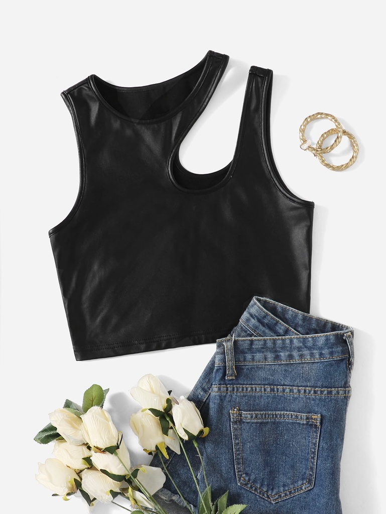 Leather tank top