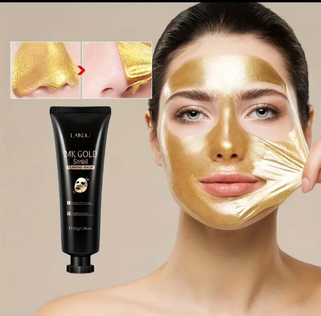 Gold facial mask