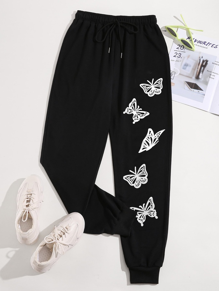 Butterfly print jogger