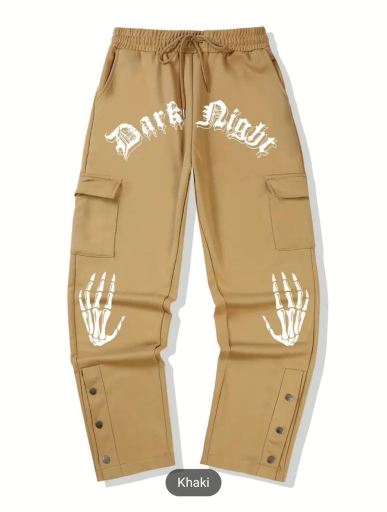 Graphic cargo pants