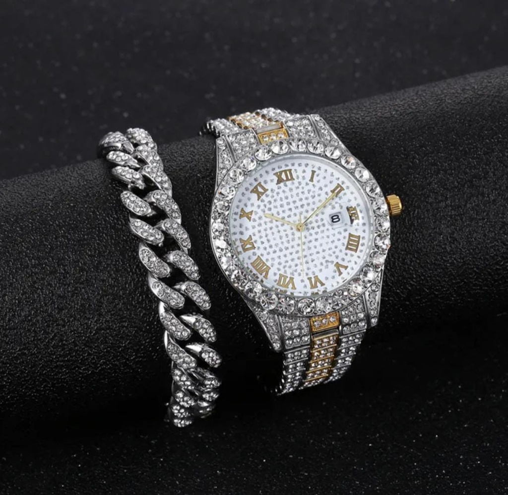 2 pieces bracelet watch