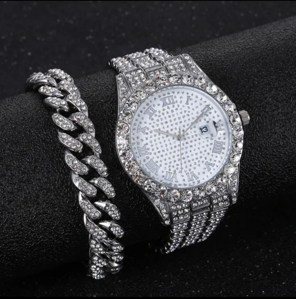 2 pieces bracelet watch