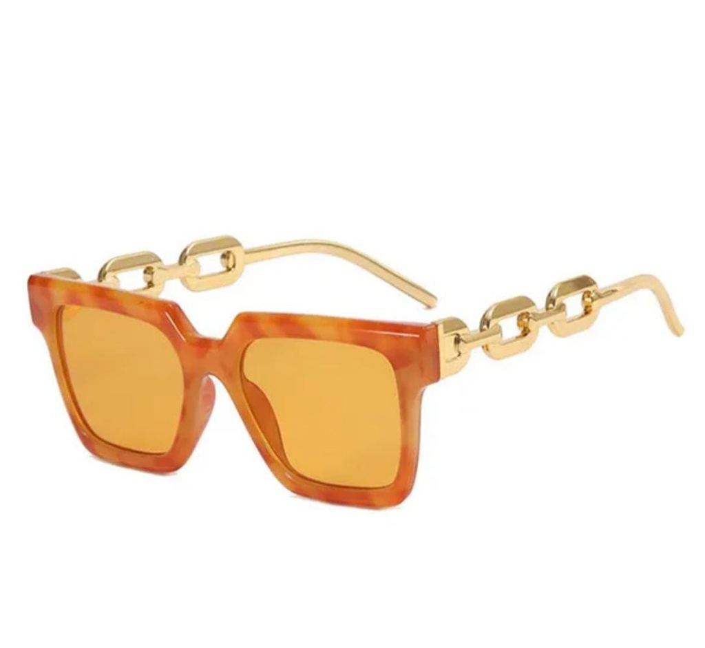 Metal chain decor sunglasses 