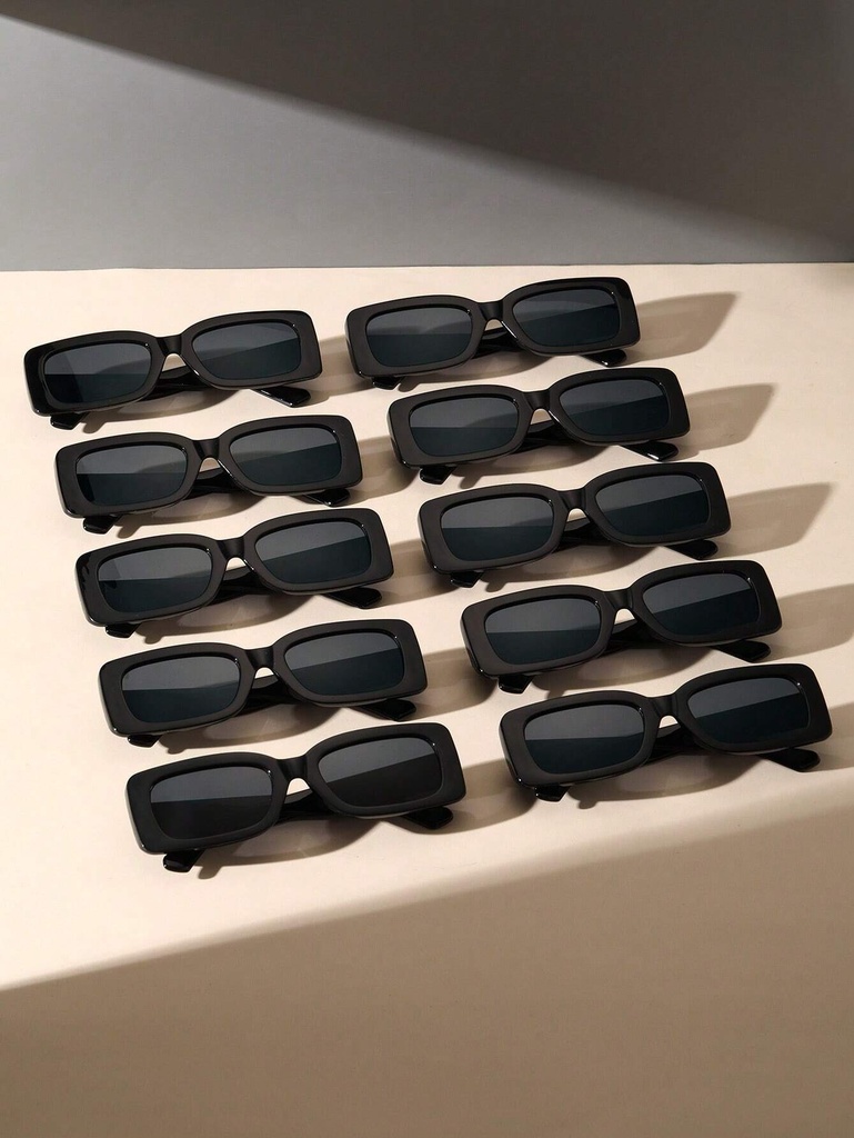 All black 10 pairs sunglasses 