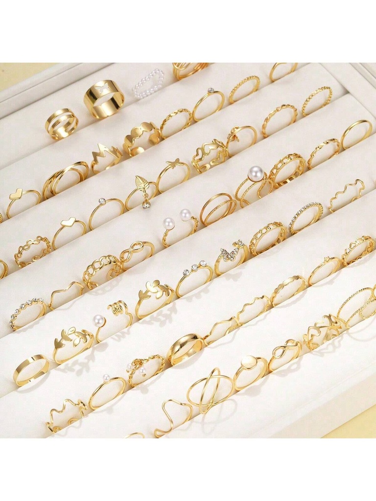 64 pcs butterfly rings