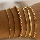 Gold plated 6 pcs bracelet