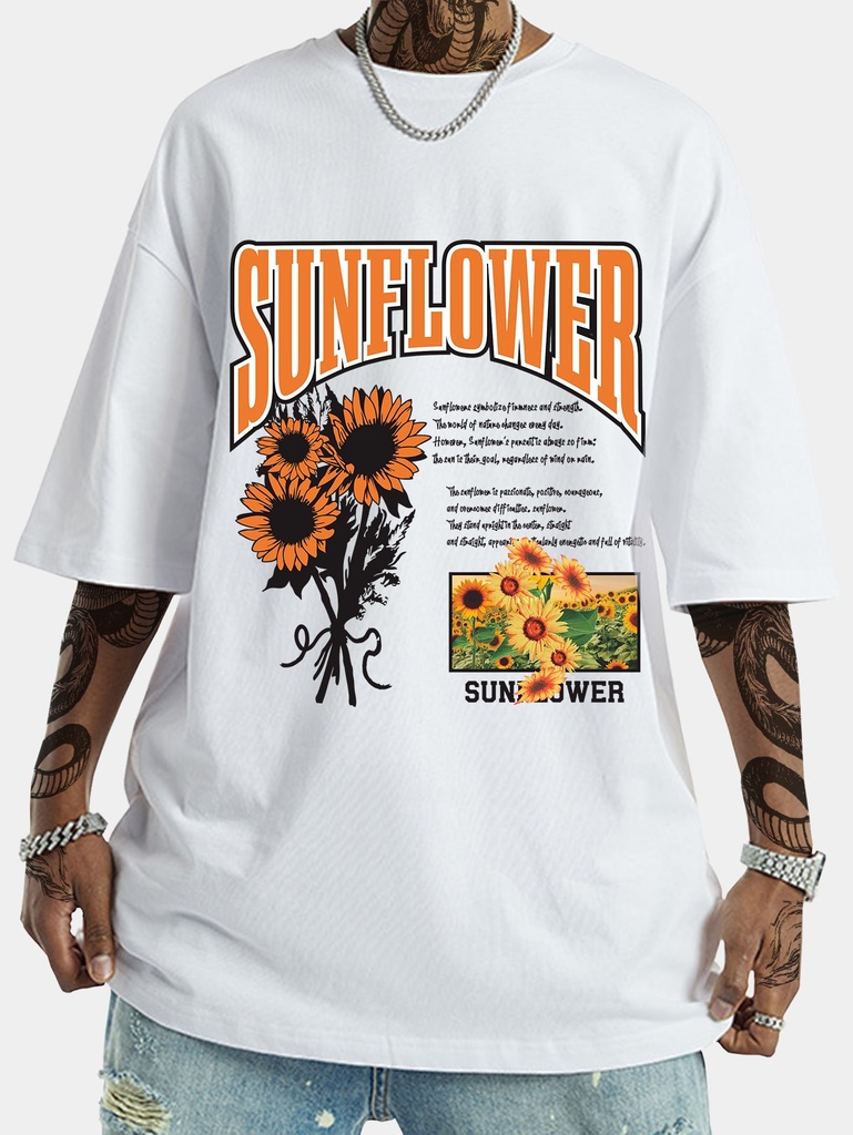 Flower print tee shirt