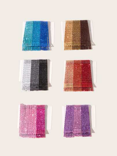 150pcs Y2K Glitter Solid Hair Clip