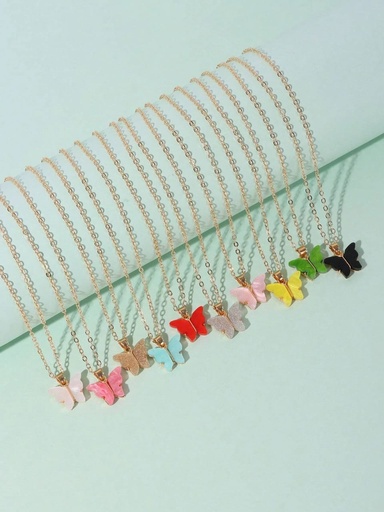 10 pcs butterfly necklace 