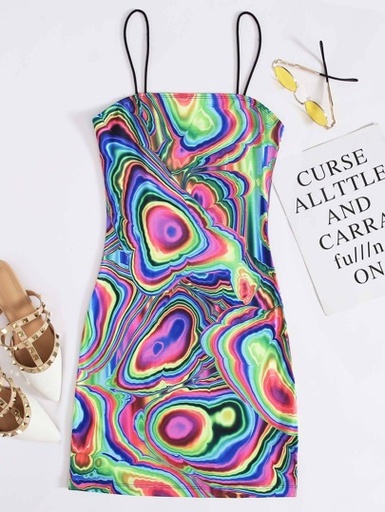 Tie Dye Bodycon Dress