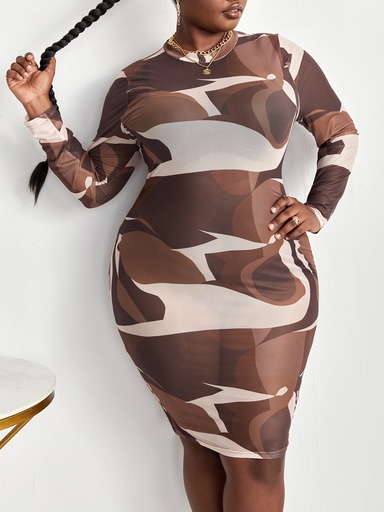 Colorblock bodycon dress