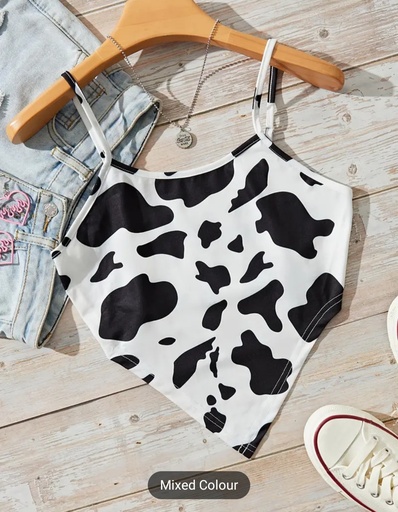 Cow print crop top