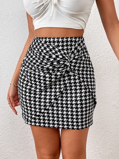 Twist front skirt