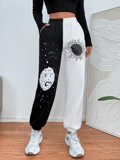 Colorblock graphic jogger